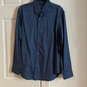 Robert Graham, navy, paisley button-down